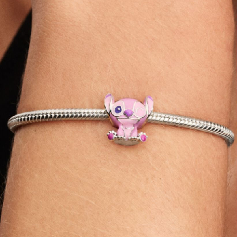 Disney Lilo & Stitch Angel Charm Hallmarked S925 Sterling Silver