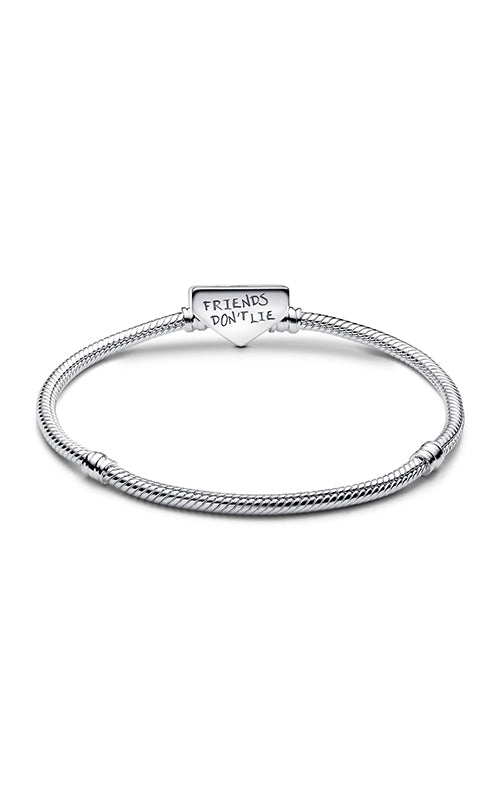 Stranger Things Clasp Charm Silver Bracelet
