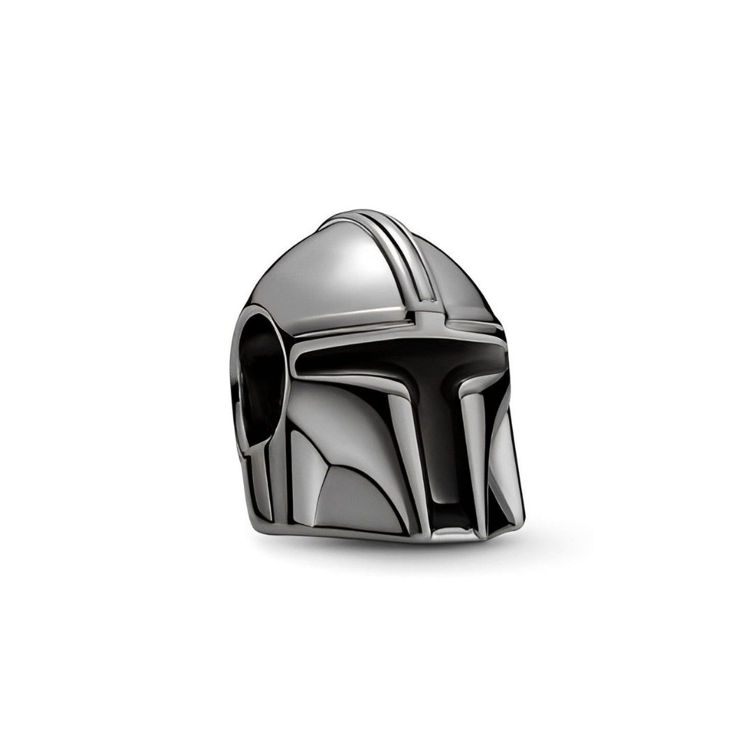 Star Wars Mandalorian Helmet Charm Hallmarked S925 Sterling Silver
