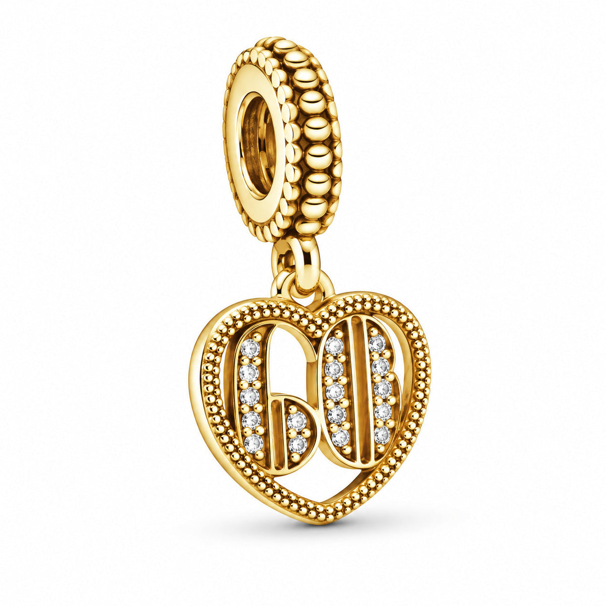 Gold Plated 13th 15th, 16th, 18th, 21st, 30th, 40th, 50th, 60th Birthday Dangle S925 Sterling Silver Charm