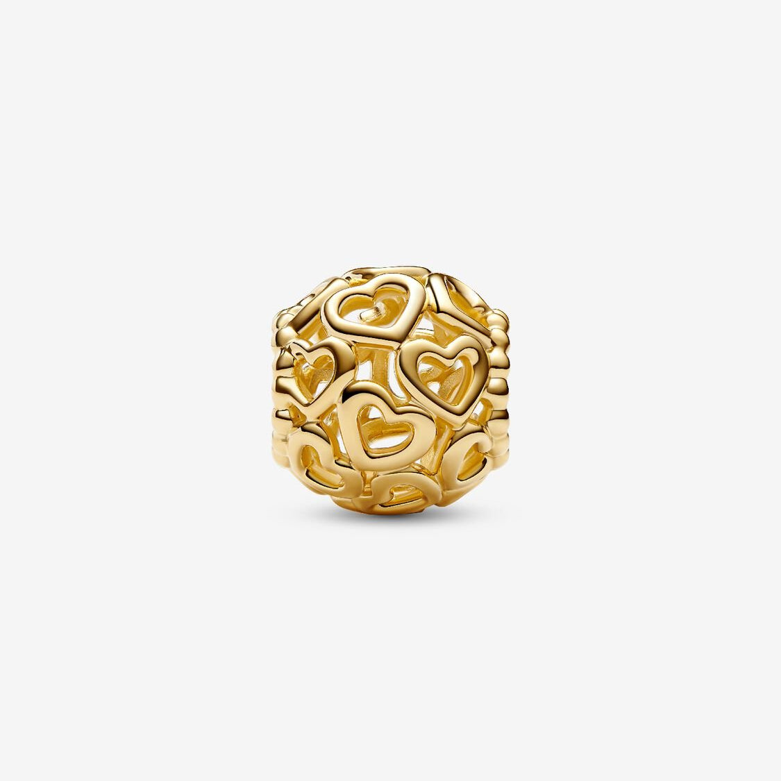 Openwork Heart Charm Hallmarked S925 Sterling Silver