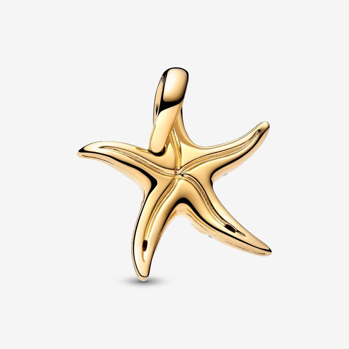 Sparkling Blue Starfish Dangle Charm Hallmarked S925 Sterling Silver