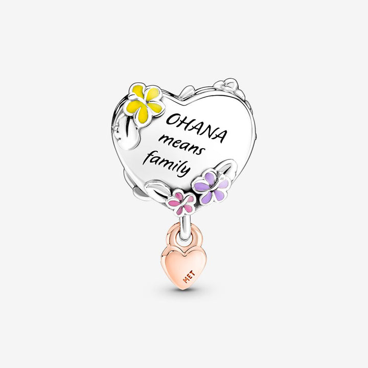 Disney Ohana Lilo & Stitch Inspired Charm Hallmarked S925 Sterling Silver