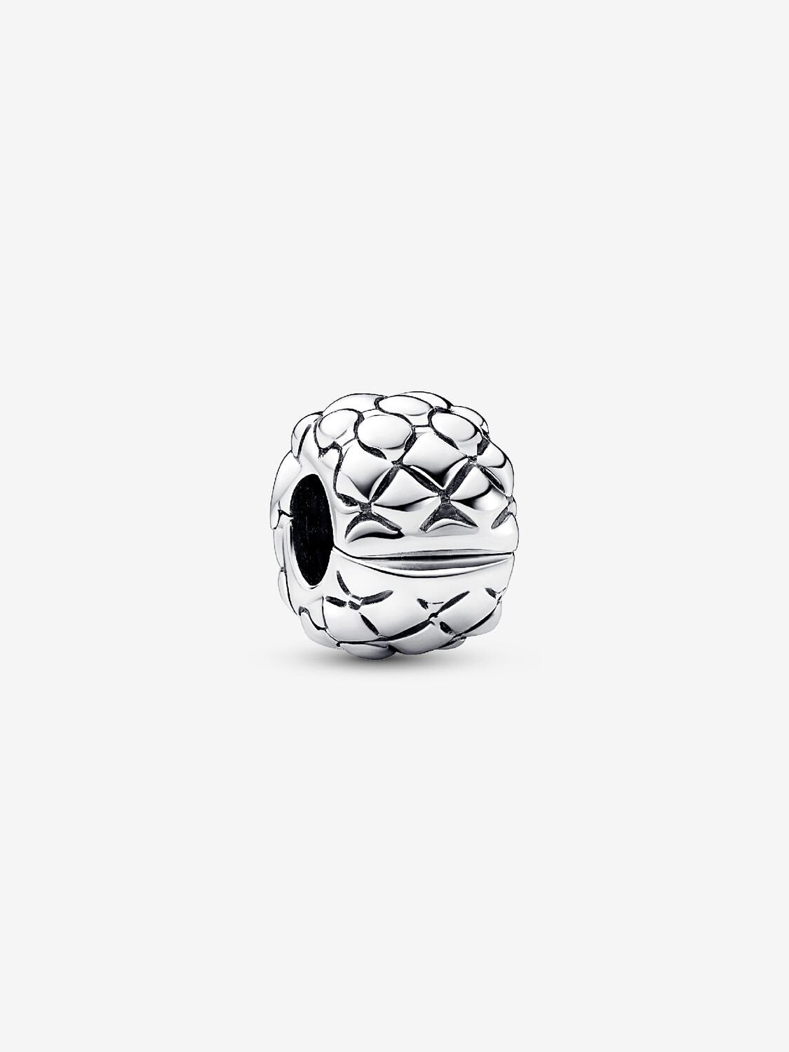 Studded Clip Charm Hallmarked S925 Sterling Silver