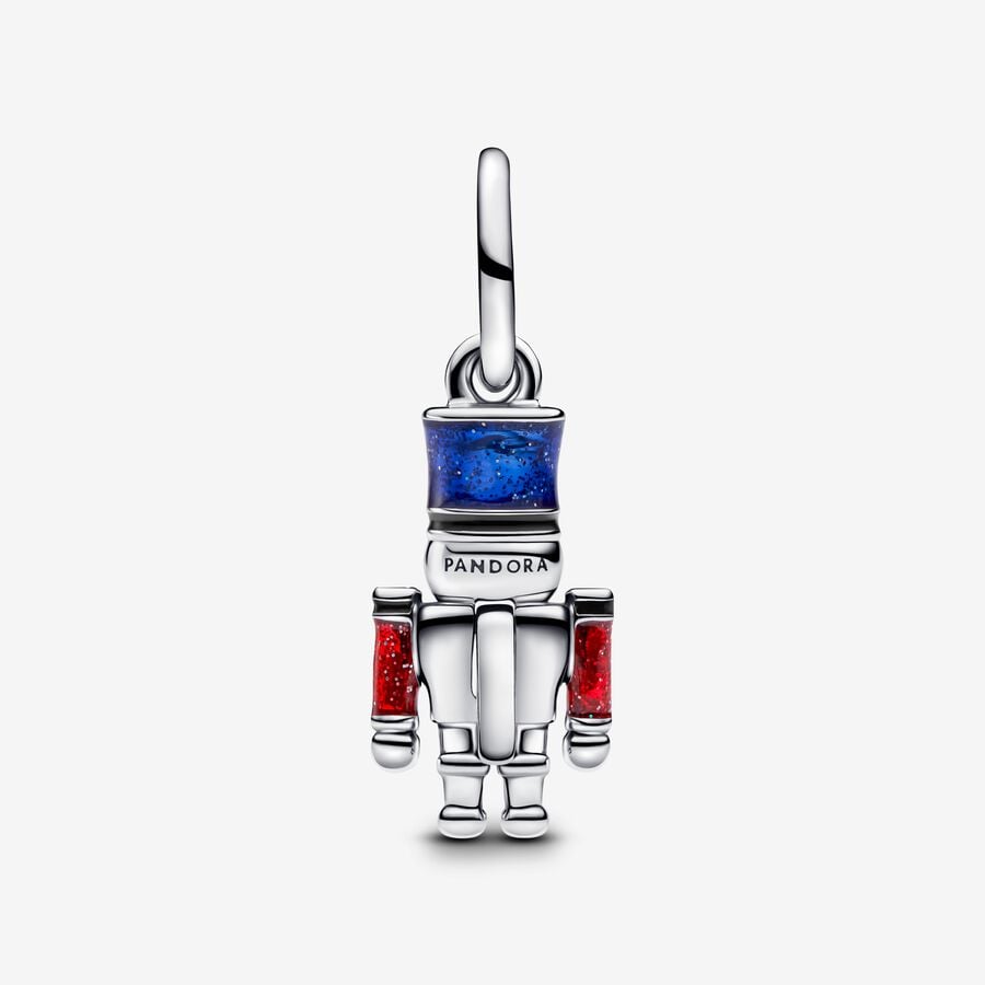 Moveable Nutcracker Dangle Charm Hallmarked S925 Sterling Silver