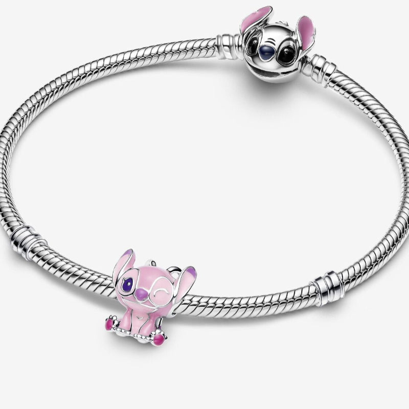 Disney Lilo & Stitch Angel Charm Hallmarked S925 Sterling Silver