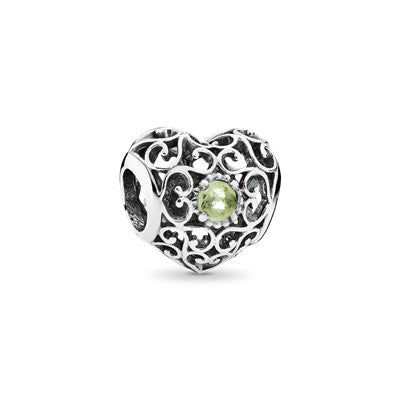 S925 Signature Heart Birthstone Months Sterling Silver Charms Collection