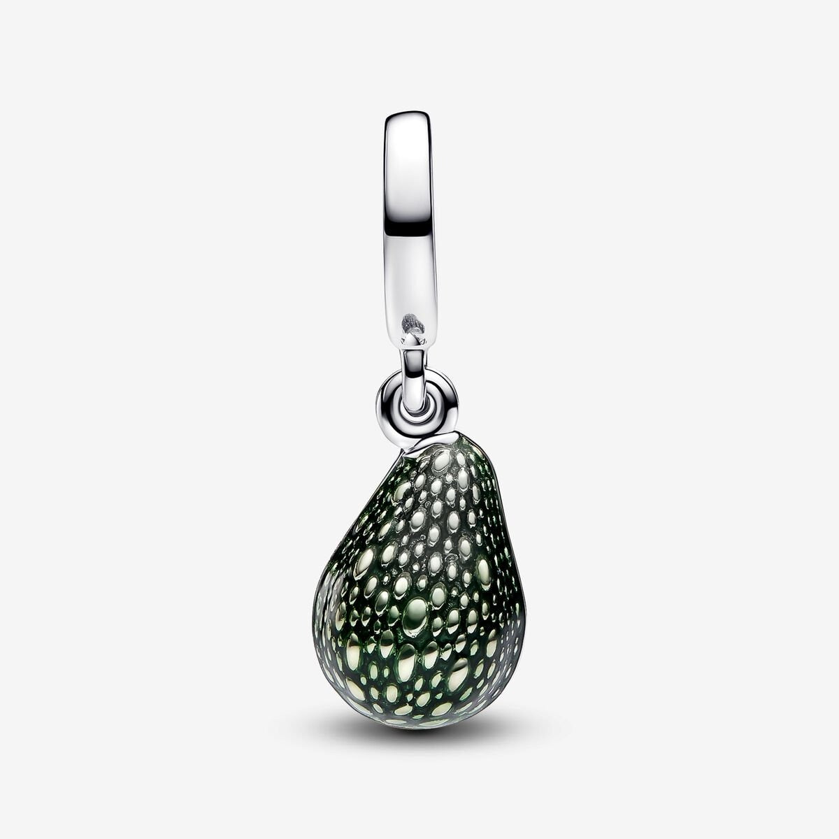 Avocado Double Dangle Charm Hallmarked S925 Sterling Silver