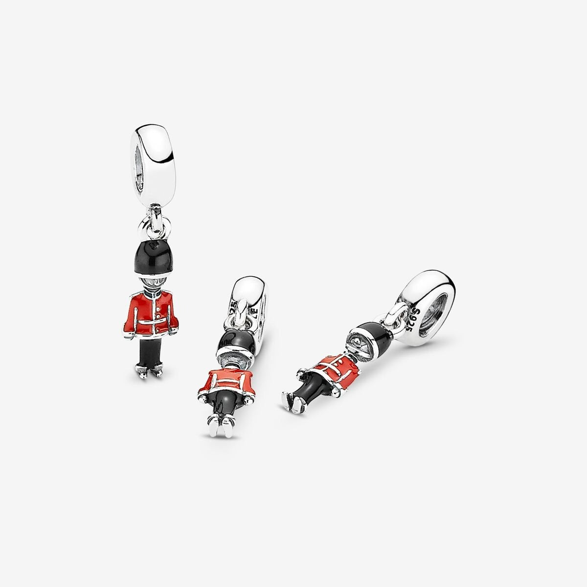 British Royal Guard Dangle Charm Hallmarked S925 Sterling Silver