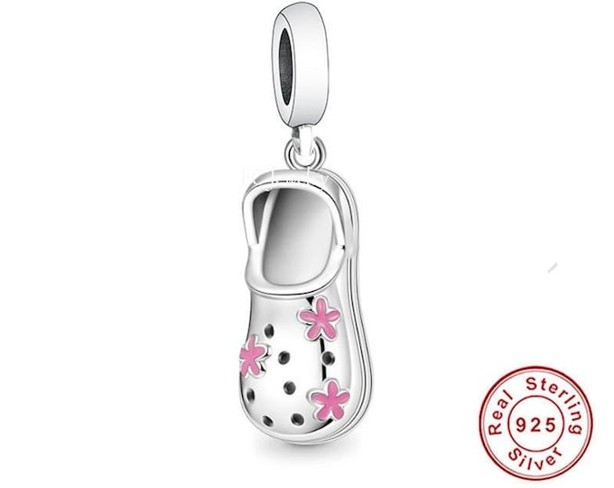 Crocs Shoes Dangle Charm Hallmarked S925 Sterling Silver