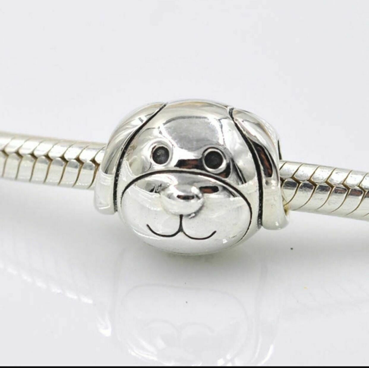 Devoted Dog Charm Hallmarked S925 Sterling Silver