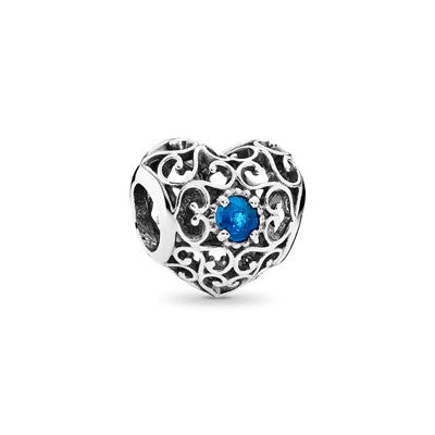 S925 Signature Heart Birthstone Months Sterling Silver Charms Collection
