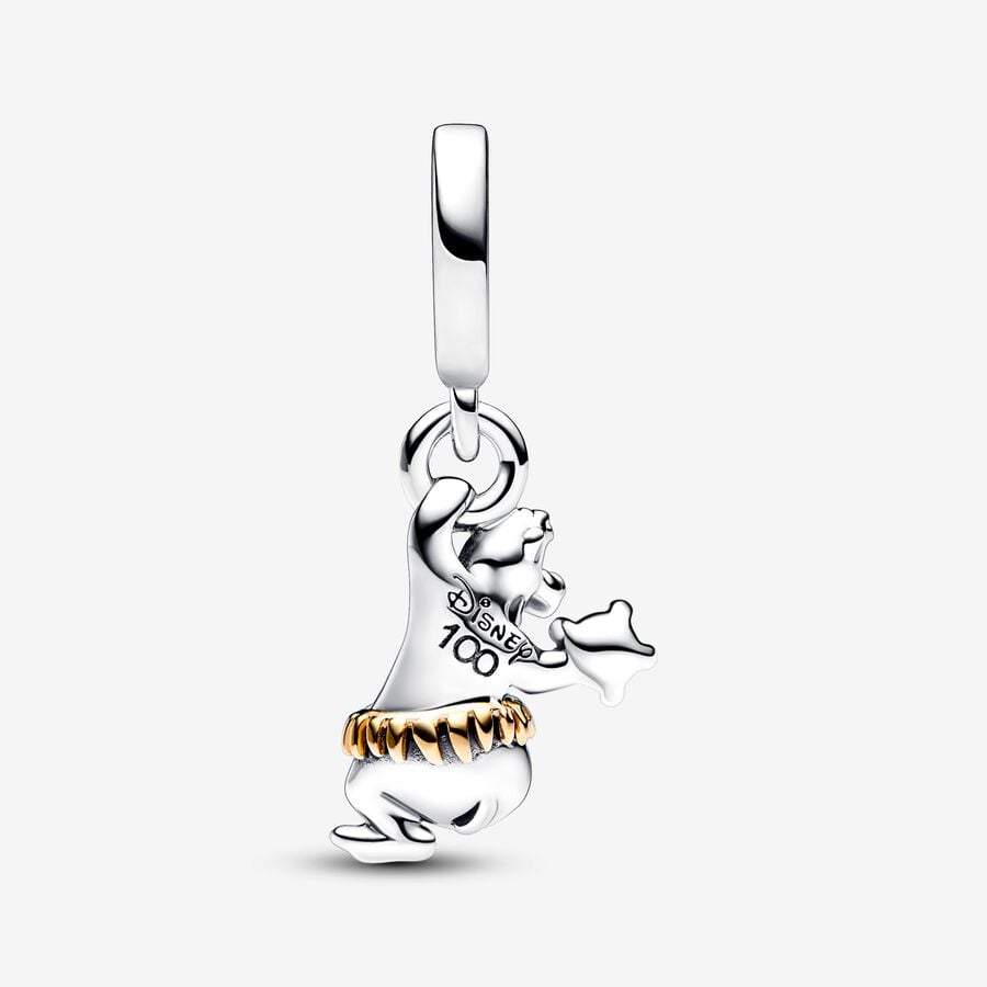Disney 100th Anniversary Baloo Dangle Charm Hallmarked S925 Sterling Silver