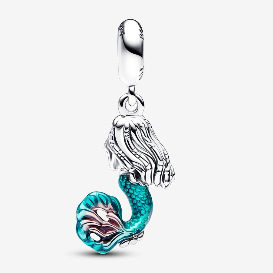 Disney The Little Mermaid Ariel Dangle Charm Hallmarked S925 Sterling Silver