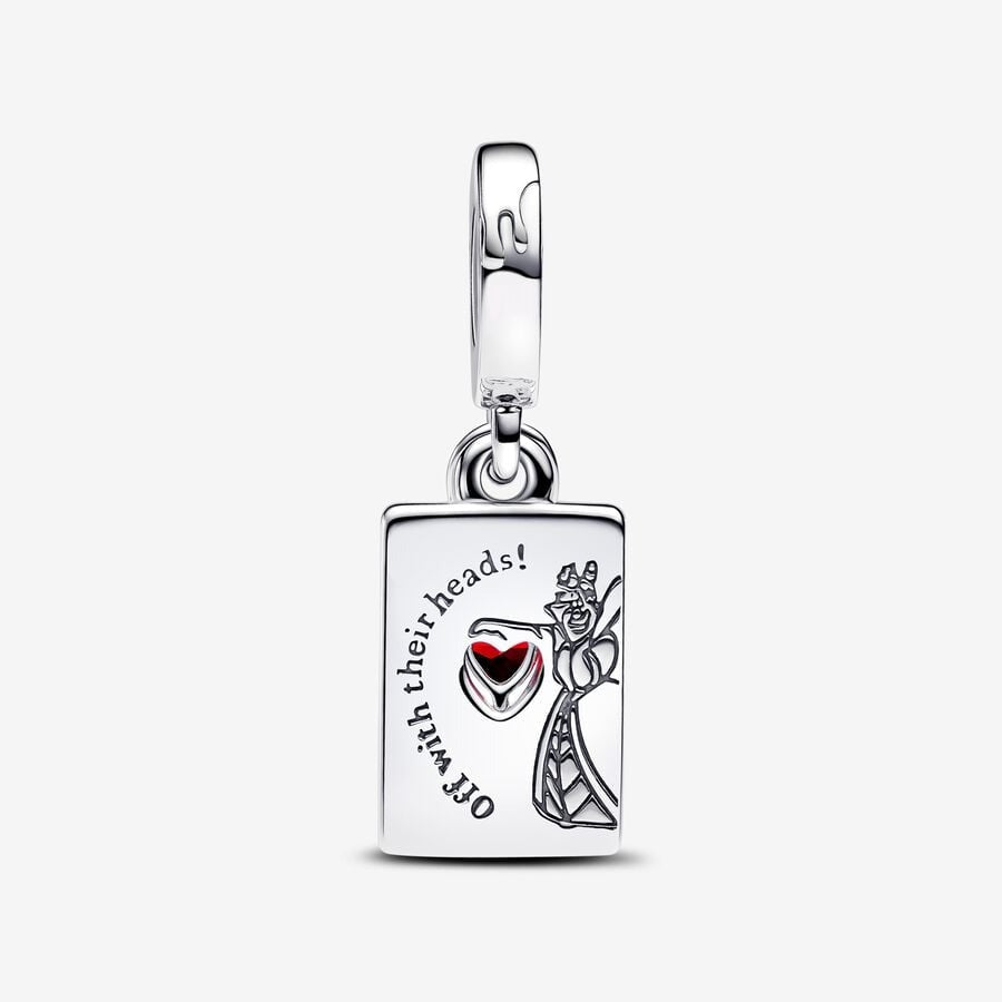 Disney Villains Queen of Hearts Double Dangle Charm Hallmarked S925 Sterling Silver