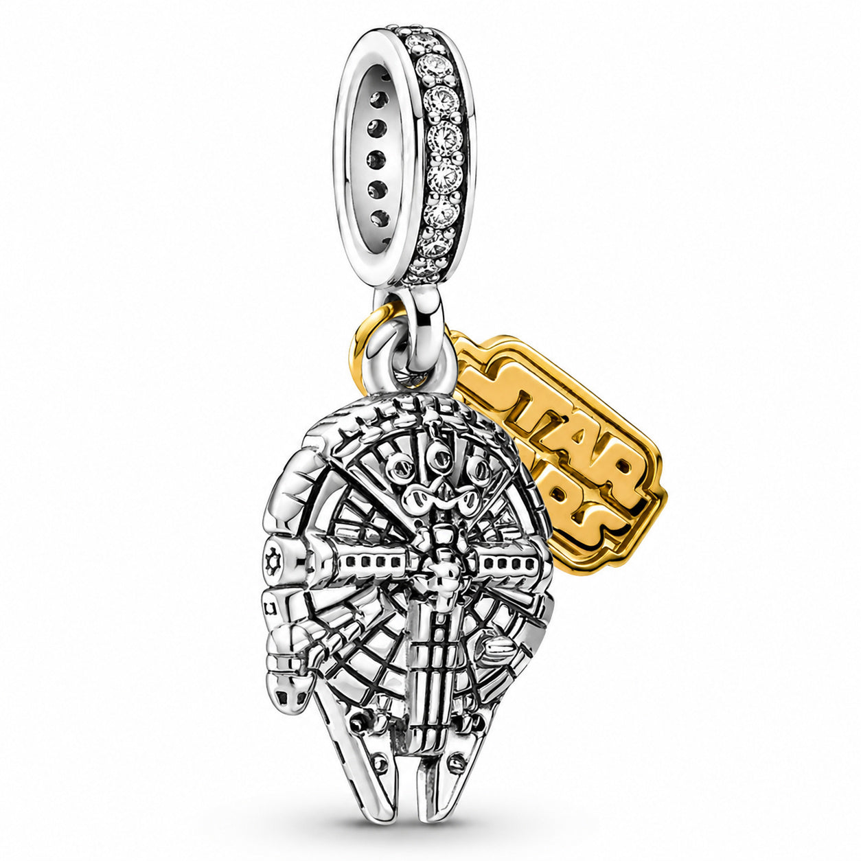 Disney Star War Millennium Falcon Dangle Charm S925 Sterling Silver