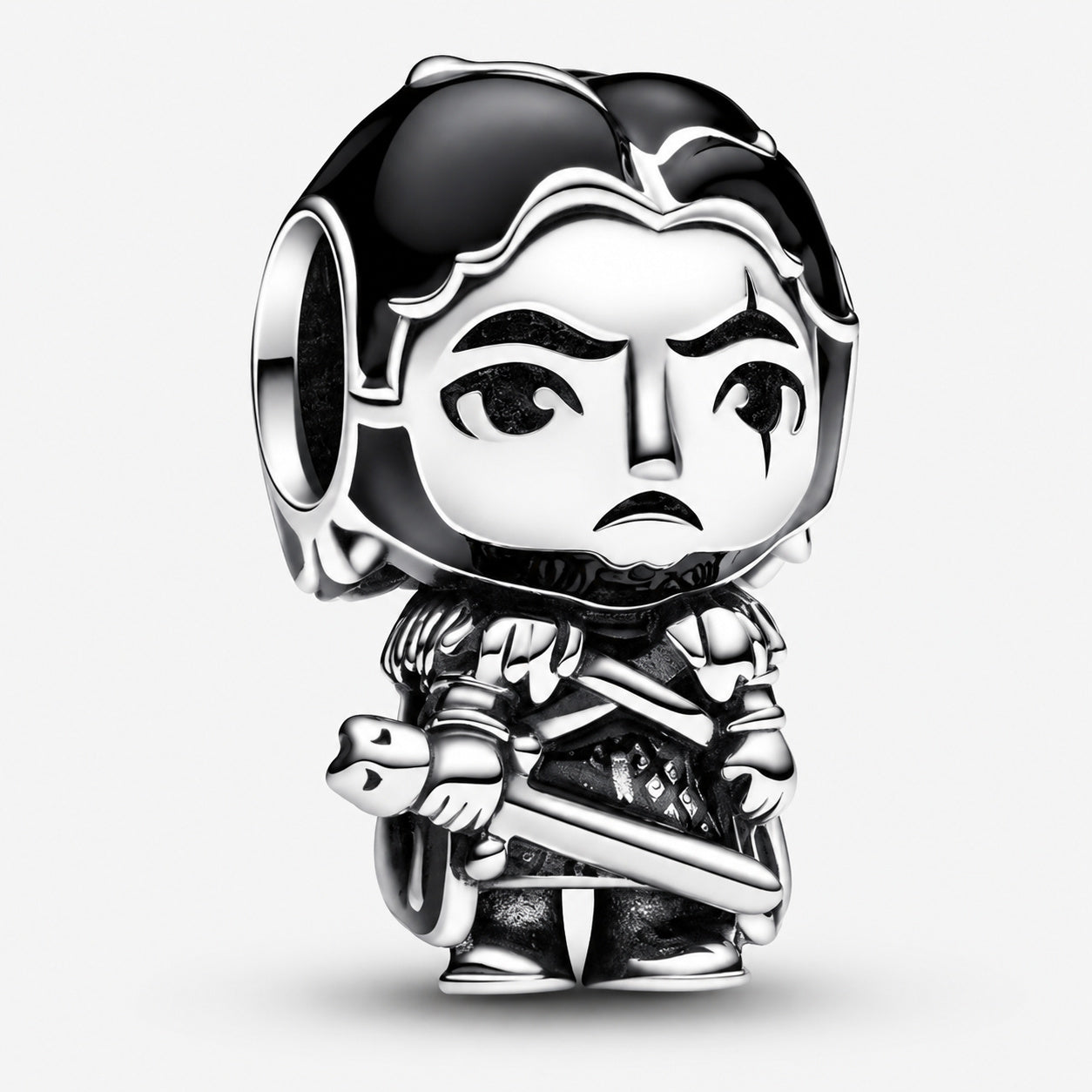 Game of Thrones Jon Snow Charm Hallmarked S925 Sterling Silver