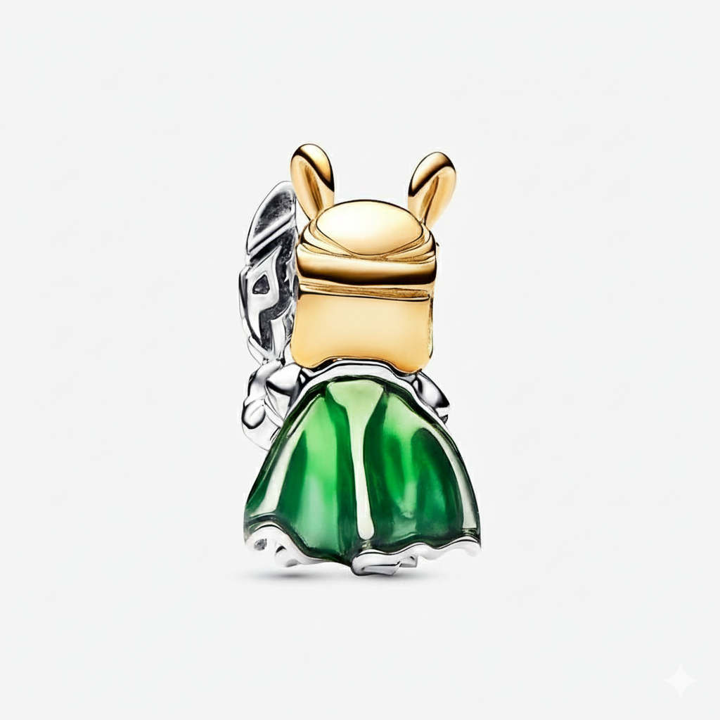 Marvel Loki Charm Hallmarked S925 Sterling Silver