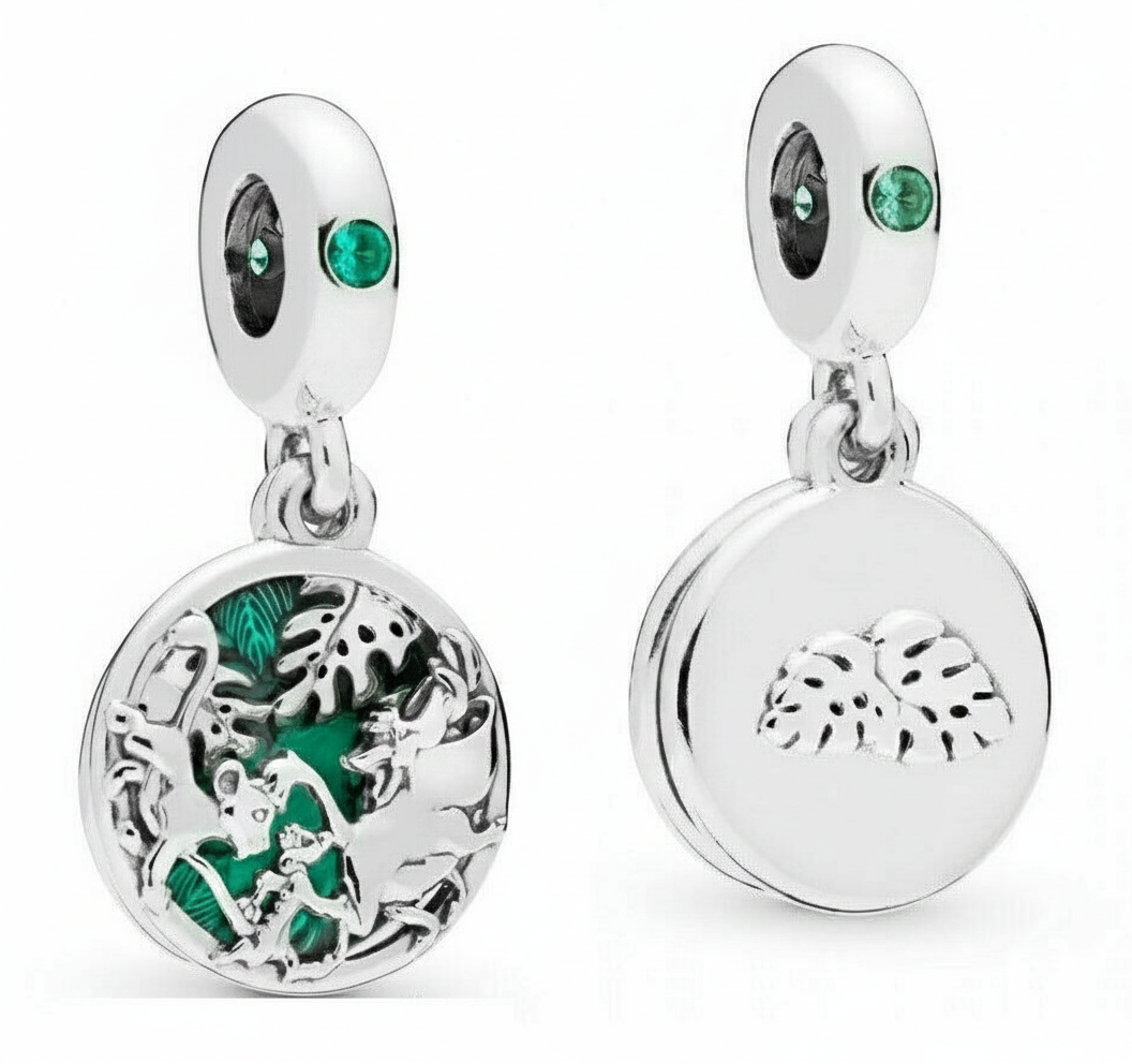 Disney The Lion King Simba, Timon & Pumbaa Charm Hallmarked S925 Hallmarked Compatible Sterling Silver Charm