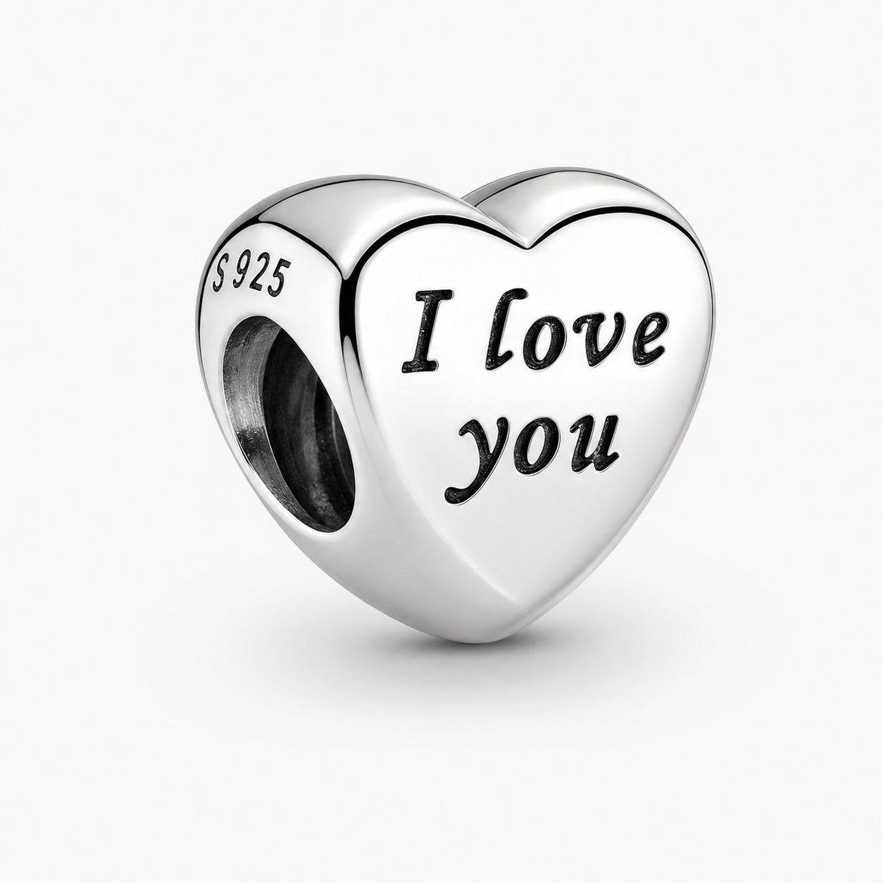 I Love You Heart Charm S925 Sterling Silver
