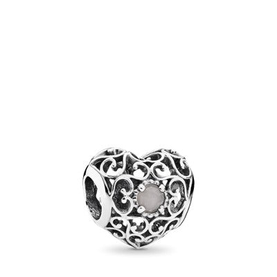 S925 Signature Heart Birthstone Months Sterling Silver Charms Collection