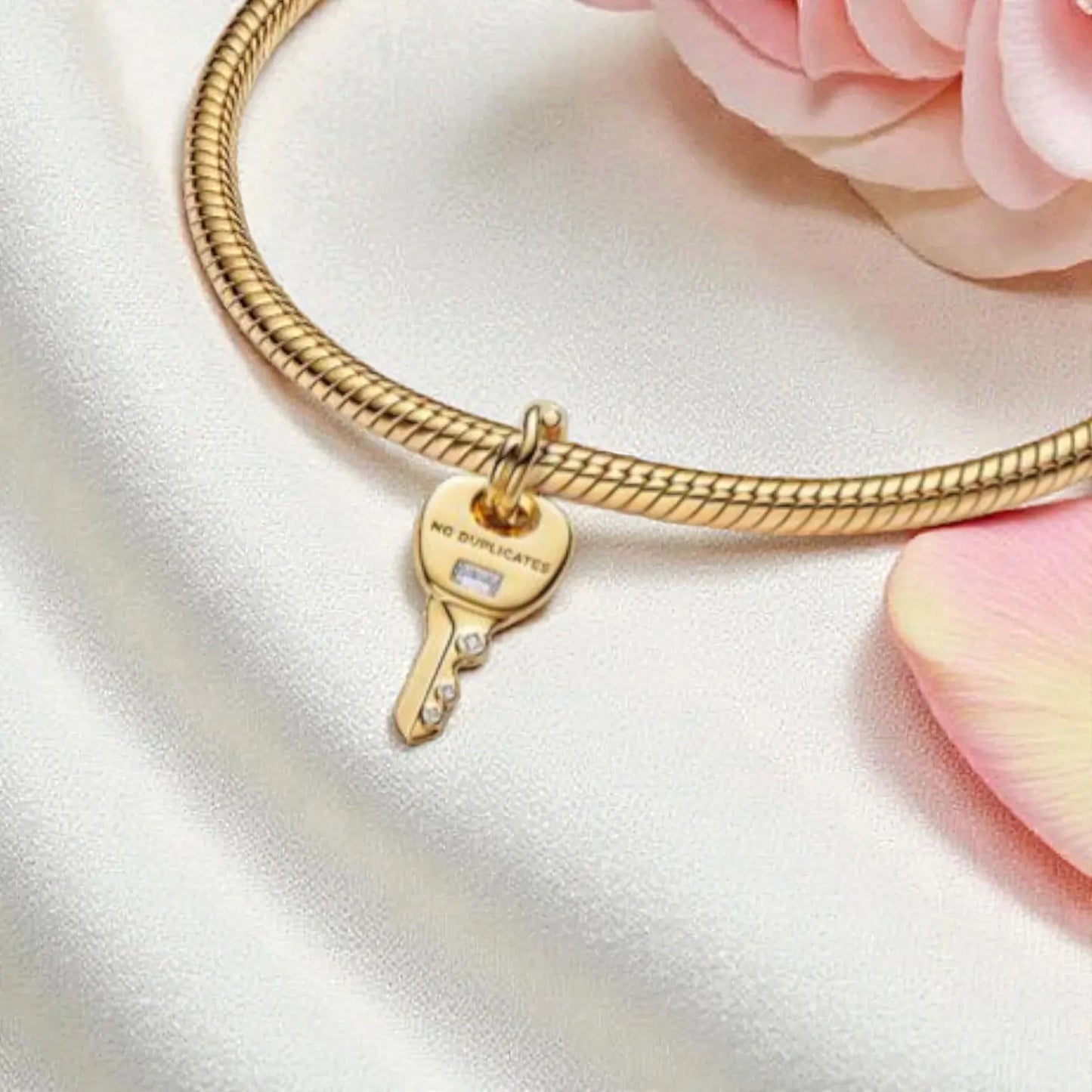 Key Dangle Charm S925 Sterling Silver