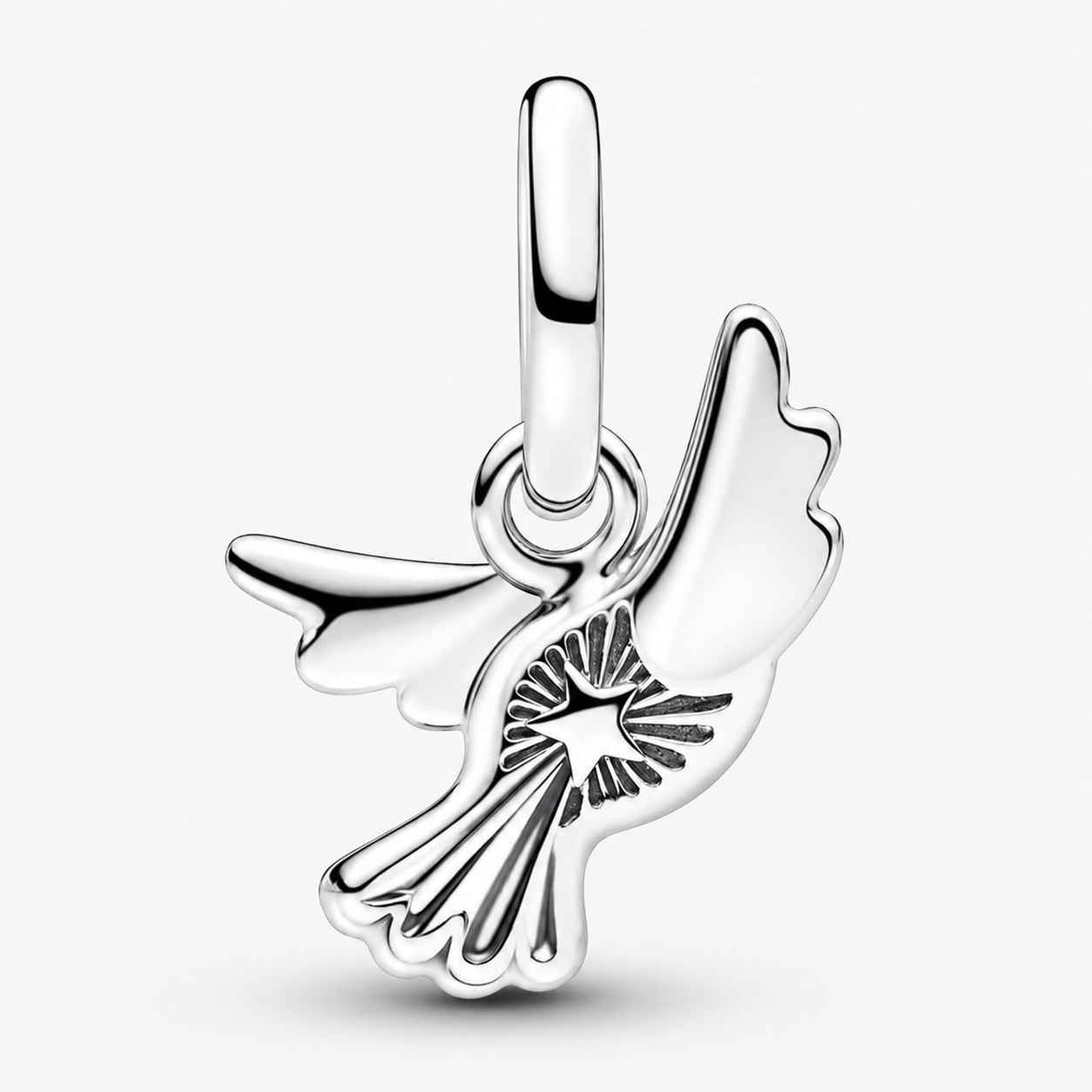 ME White Dove Mini Dangle Charm Hallmarked S925 Sterling Silver