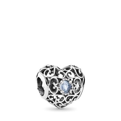 S925 Signature Heart Birthstone Months Sterling Silver Charms Collection