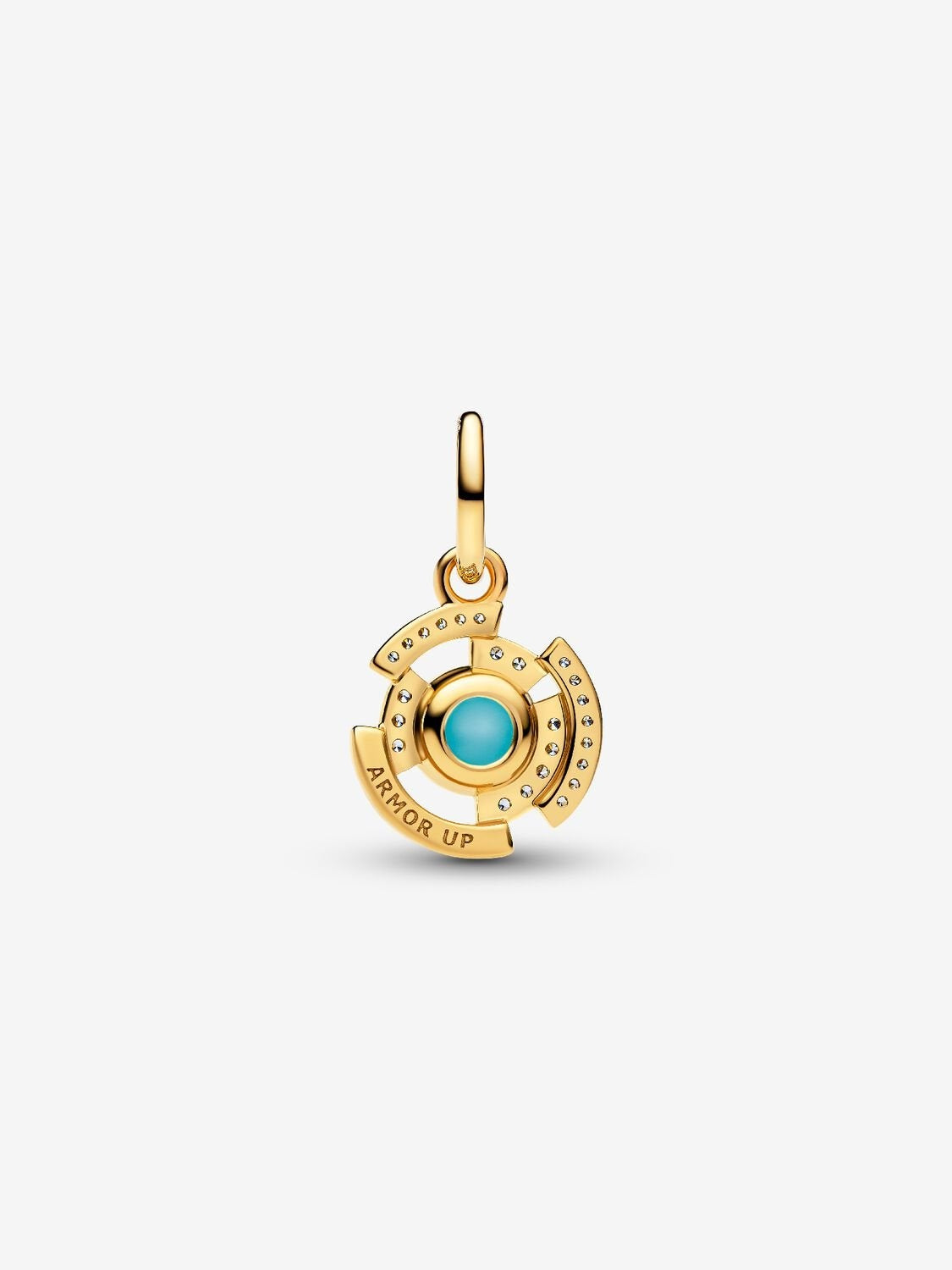 Marvel Iron Man Arc Reactor Dangle Charm Hallmarked S925 Sterling Silver