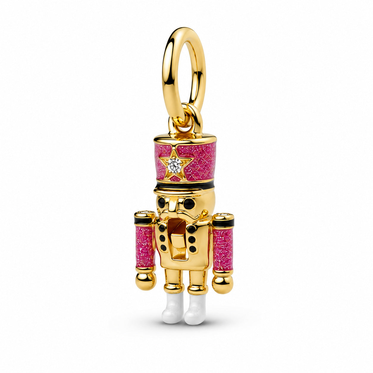 Moveable Nutcracker Dangle Charm Hallmarked S925 Sterling Silver