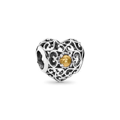S925 Signature Heart Birthstone Months Sterling Silver Charms Collection