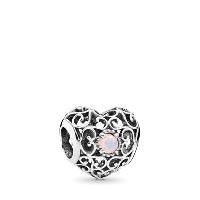 S925 Signature Heart Birthstone Months Sterling Silver Charms Collection