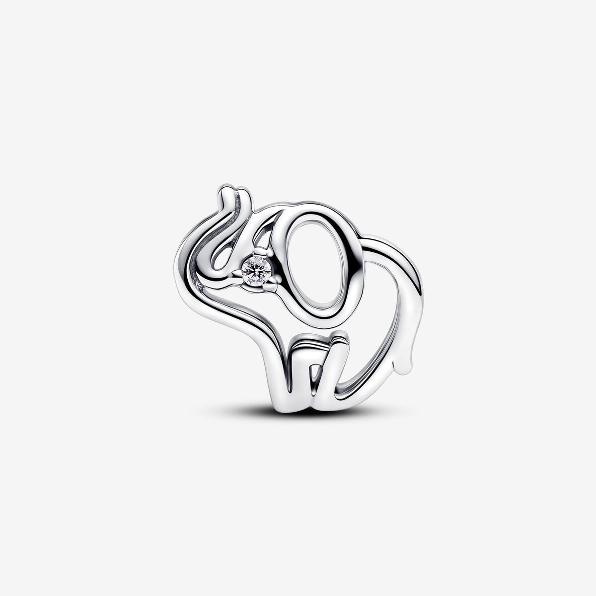 Openwork Elephant Charm Hallmarked S925 Sterling Silver