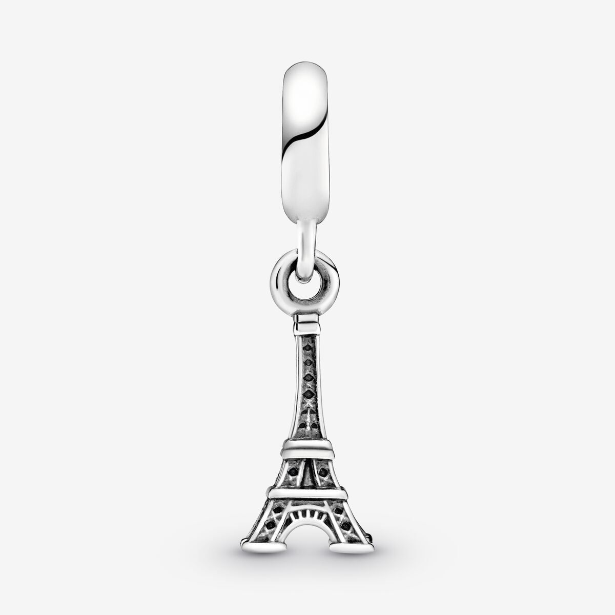 Paris Eiffel Tower Dangle Charm Hallmarked S925 Sterling Silver