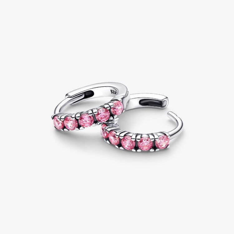 Pink Huggie Earrings
