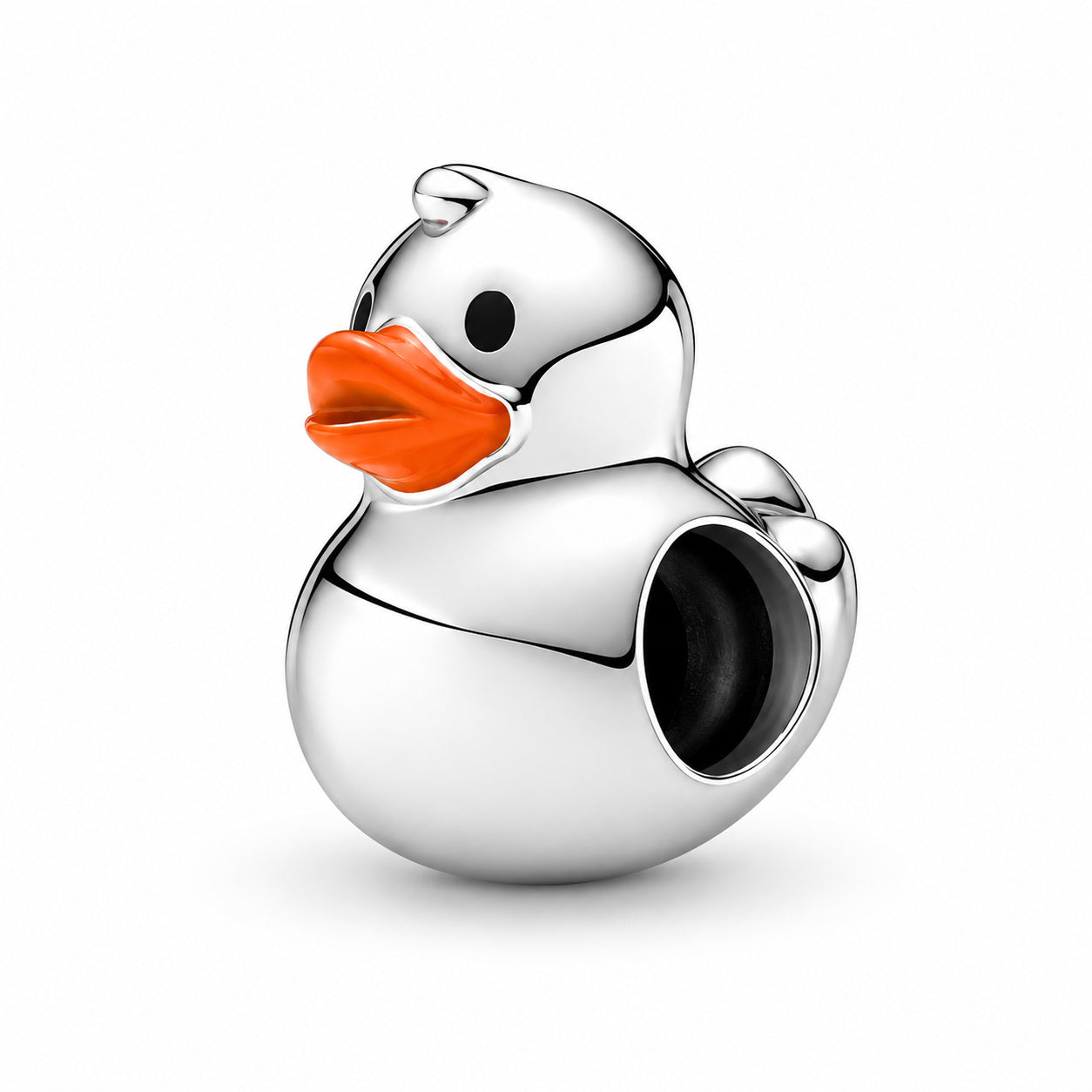 Polished Rubber Duck Charm S925 Sterling Silver