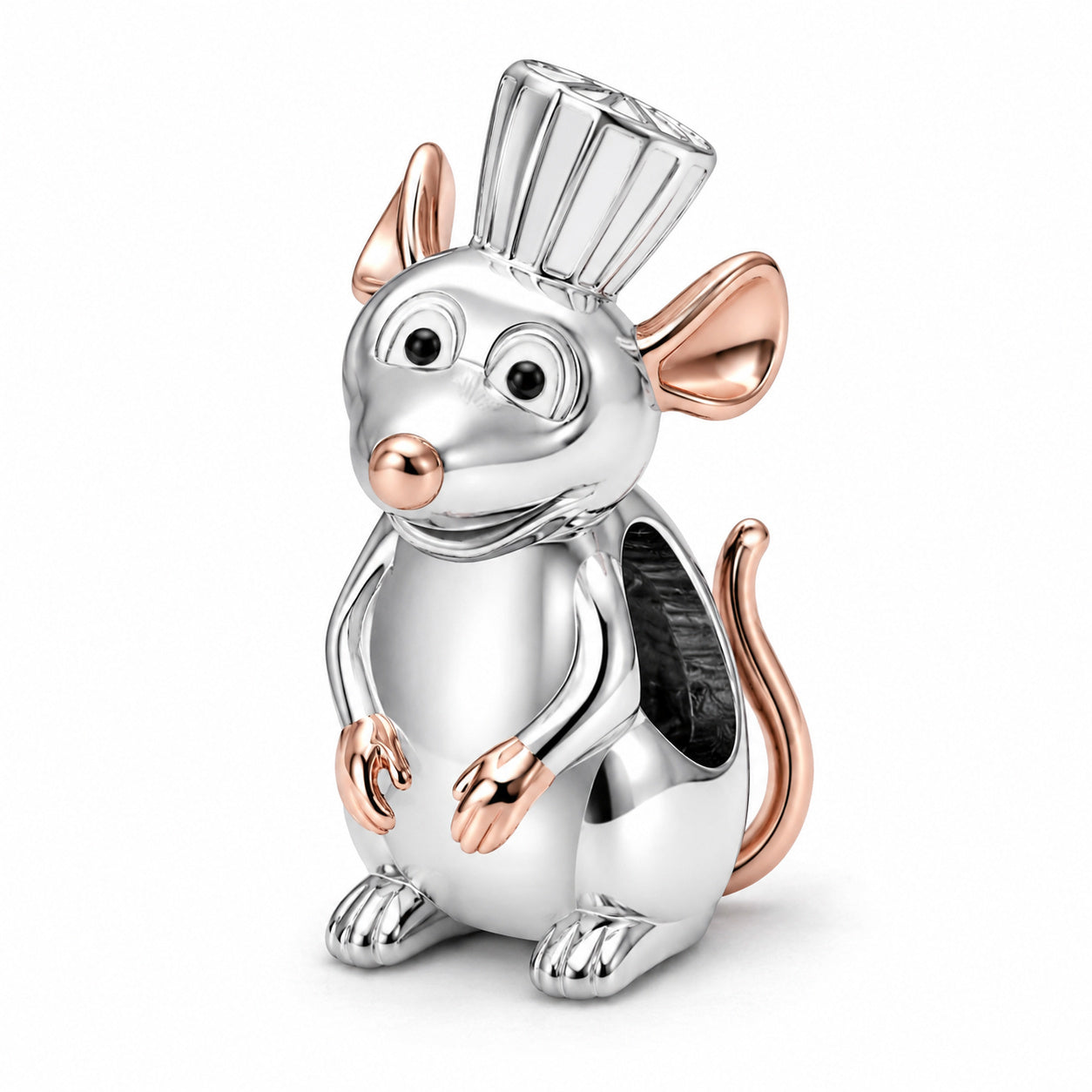 Chef Mouse Charm Hallmarked S925 Sterling Silver