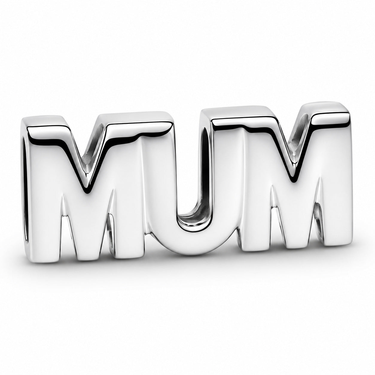 Reversible Mum Charm Hallmarked S925 Sterling Silver