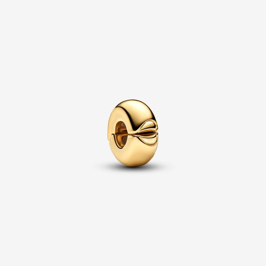 Round Clip Charm Hallmarked S925 Sterling Silver