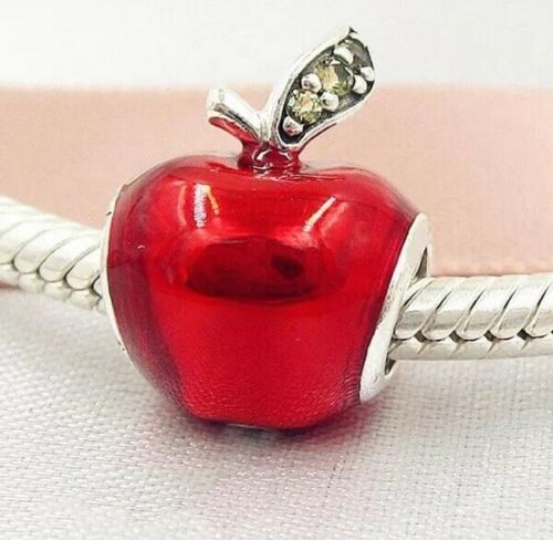 Snow White Apple Charm Hallmarked S925 Sterling Silver