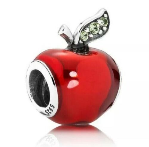 Snow White Apple Charm Hallmarked S925 Sterling Silver