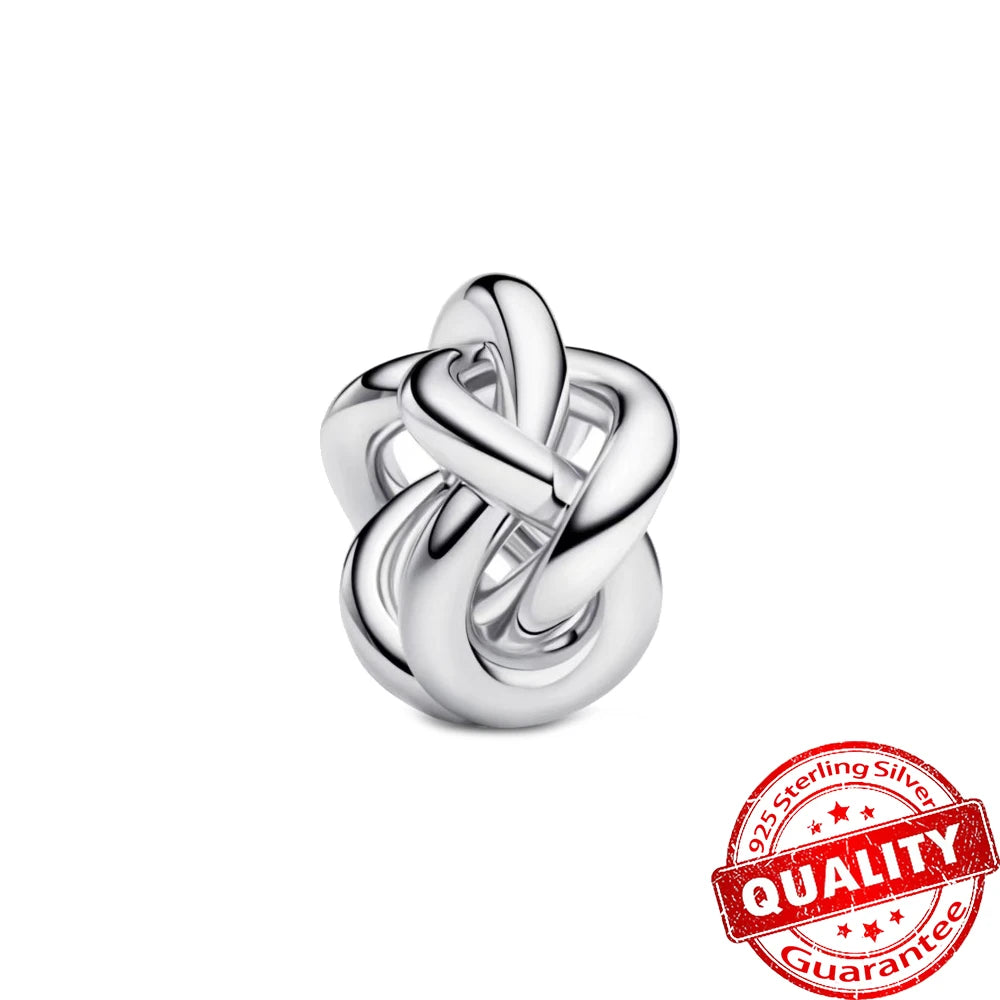 Infinity Knot Charm Hallmarked S925 Sterling Silver