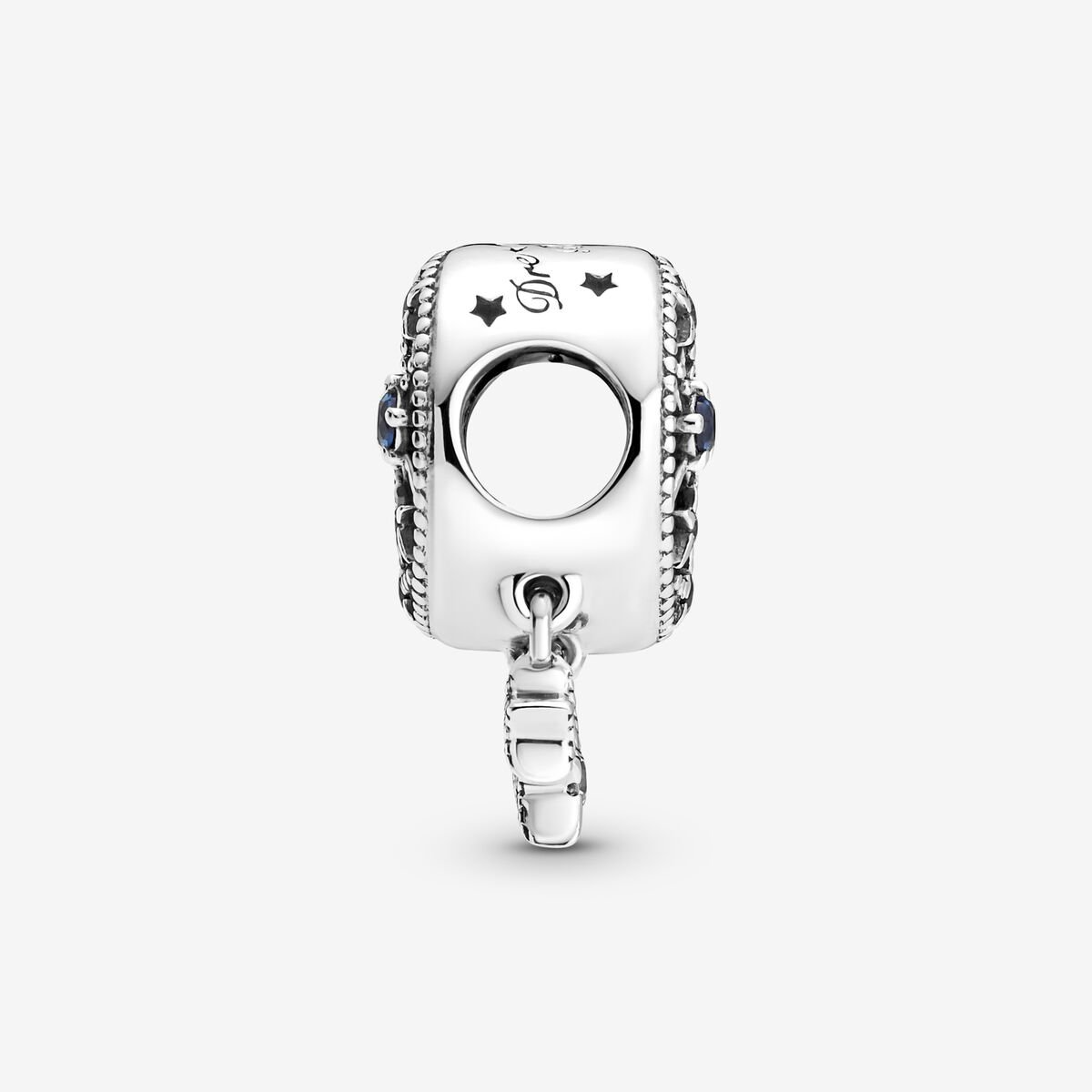 Star & Crescent Moon Charm Hallmarked S925 Sterling Silver