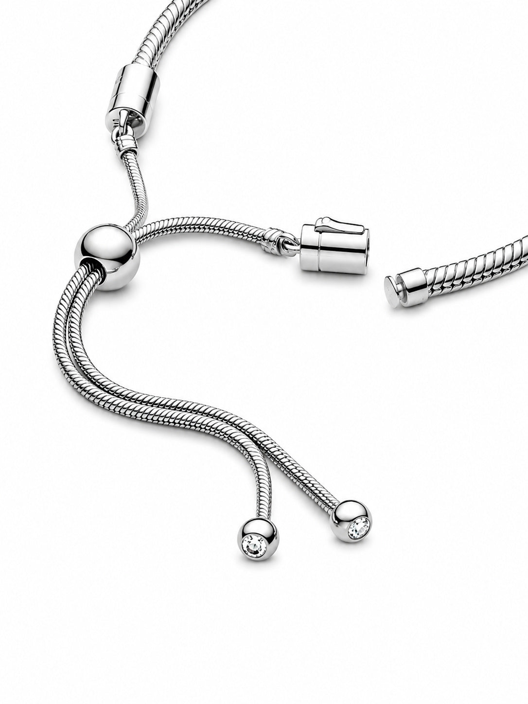 Moments Snake Chain Slider Bracelet Hallmarked S925 Sterling Silver