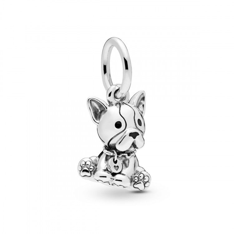 Bulldog Puppy Charm Hallmarked S925 Sterling Silver