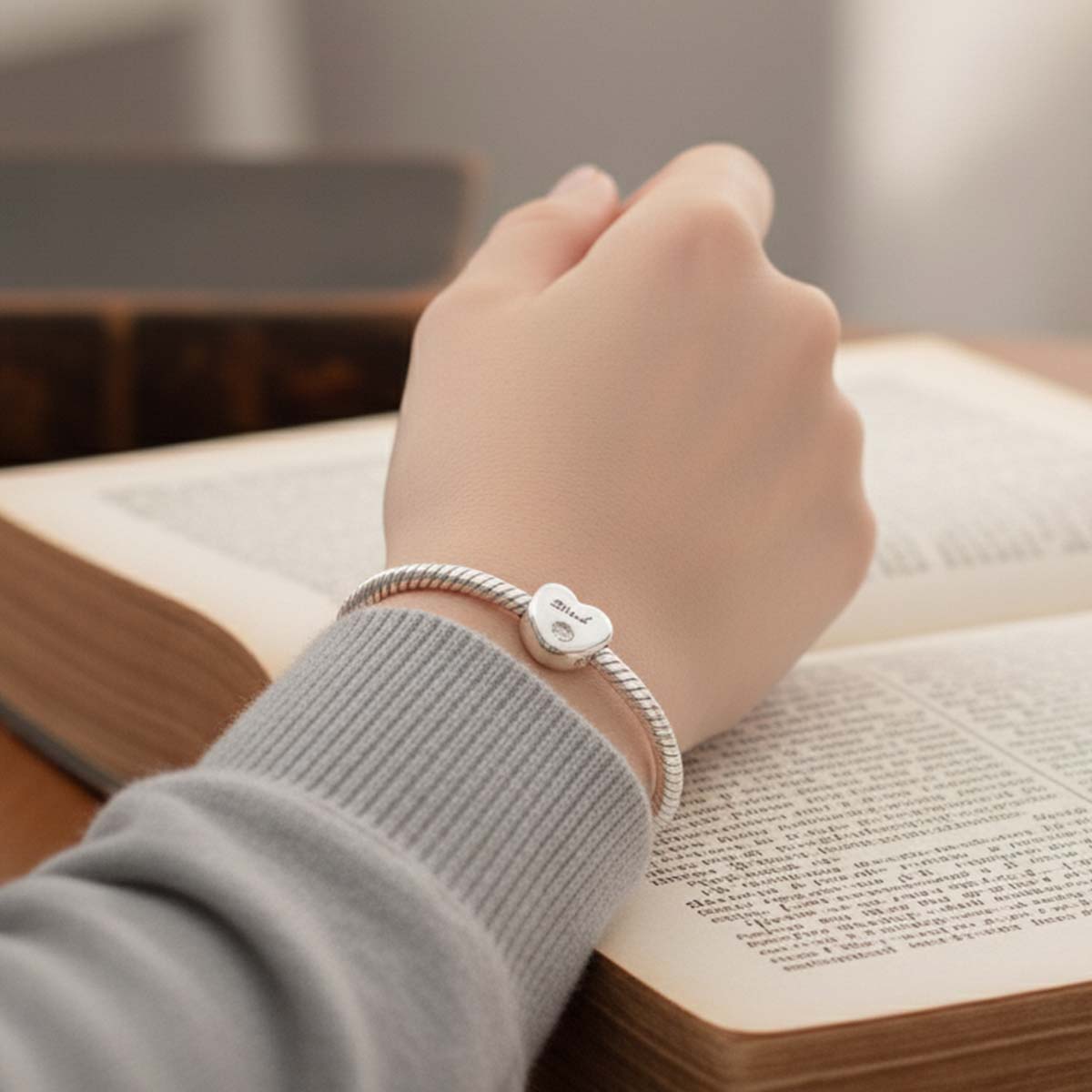 Dad Heart Charm Hallmarked S925 Sterling Silver