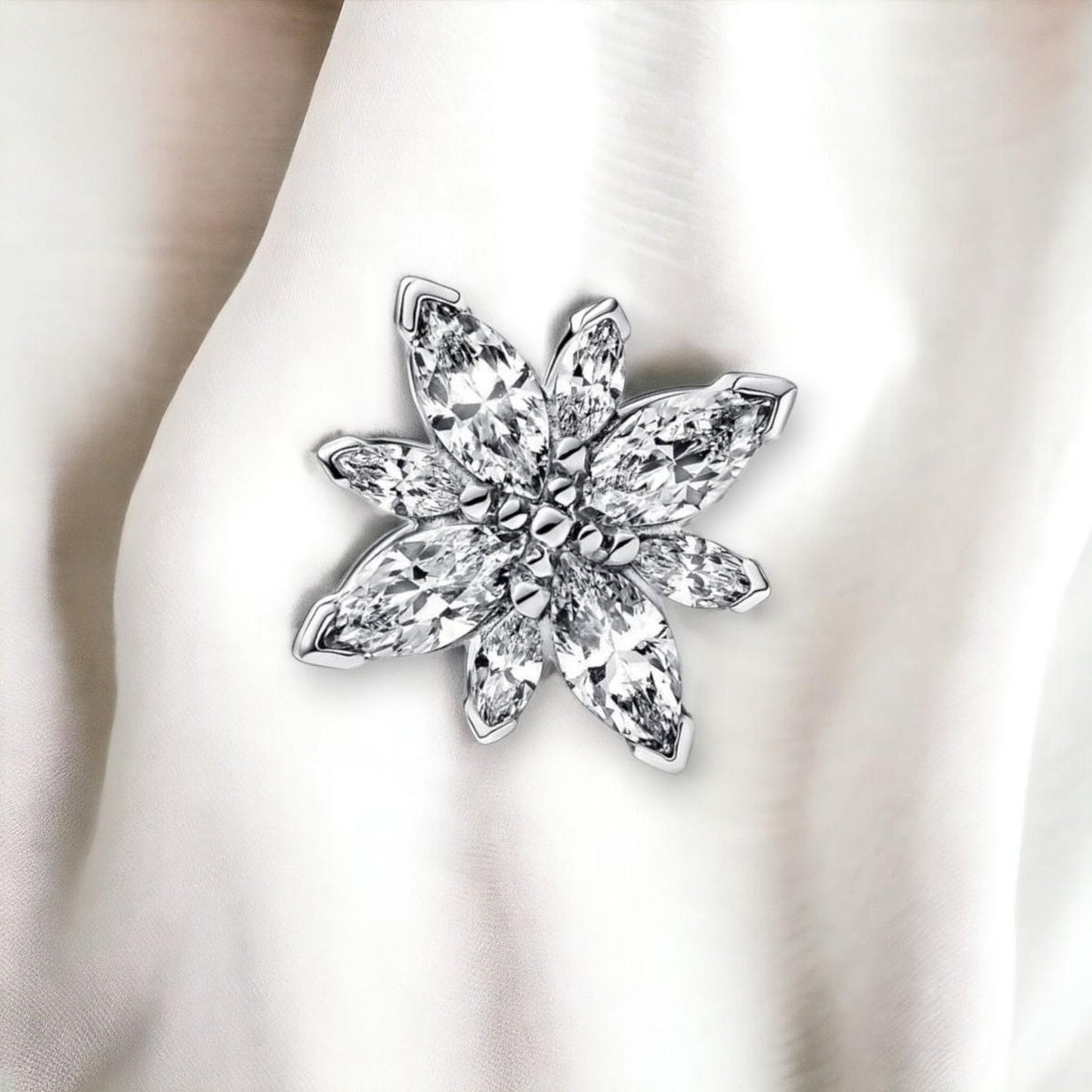 Sparkling North Star Charm Hallmarked S925 Sterling Silver