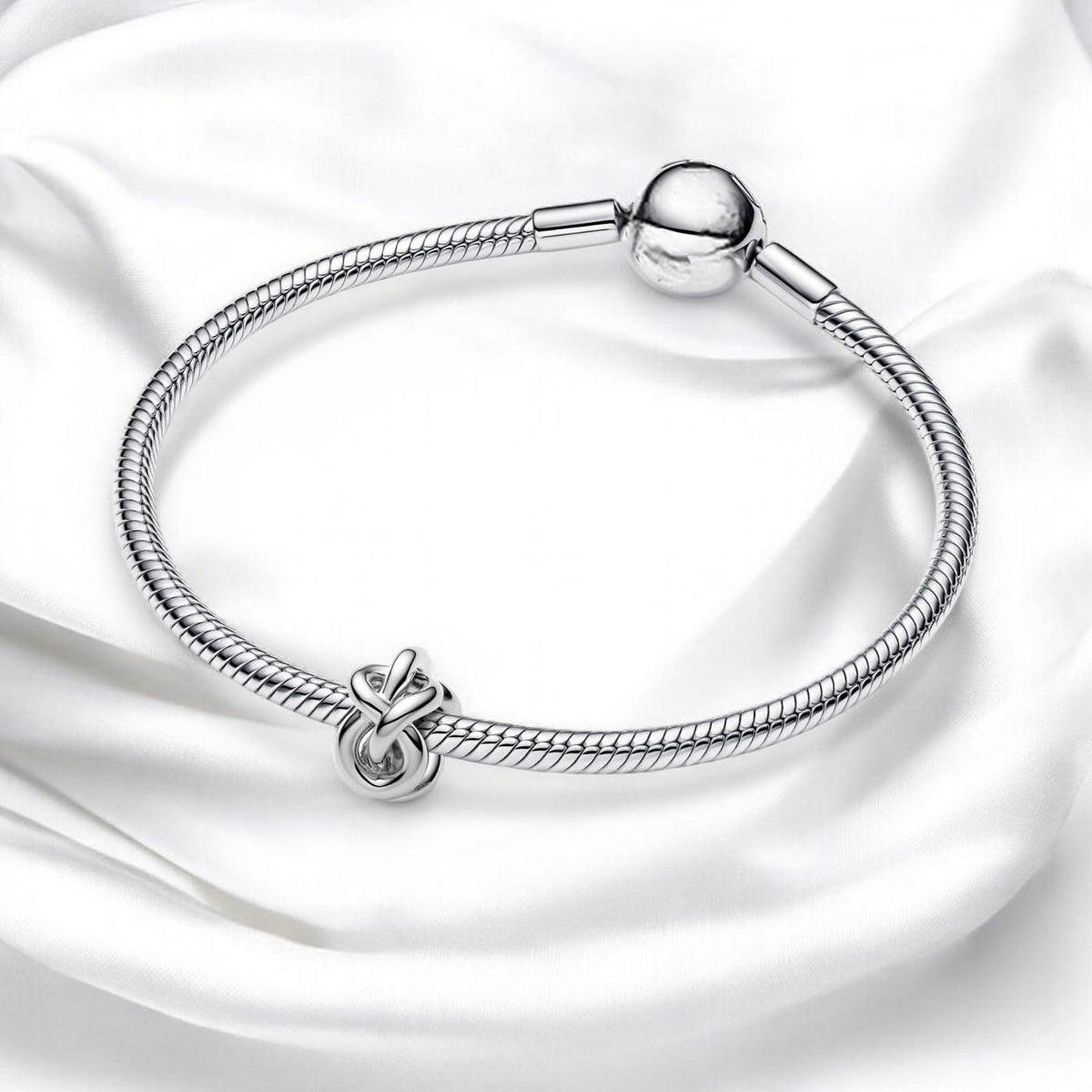 Infinity Knot Charm Hallmarked S925 Sterling Silver