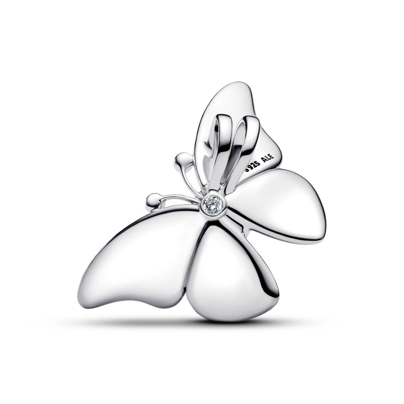 Oversized Butterfly Charm Hallmarked S925 Sterling Silver