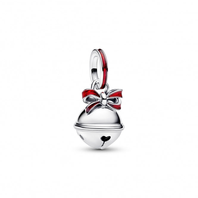 Holiday Bell Dangle Charm Hallmarked S925 Sterling Silver